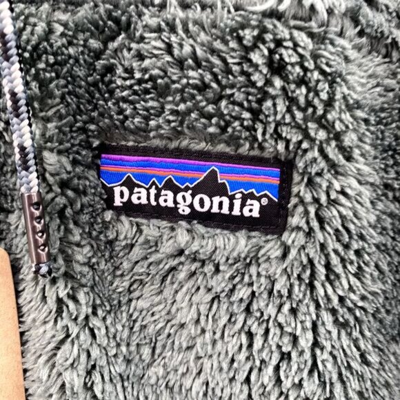 Patagonia Los Gatos Jacket Womens Medium Green Reversible Sherpa Hoodie Outdoors - Picture 6 of 11